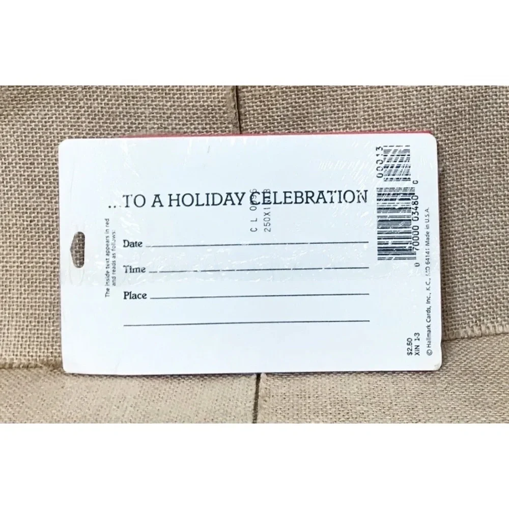 Vintage Hallmark Christmas Party Invitations Teddy Bear Marching Band Twee Cute